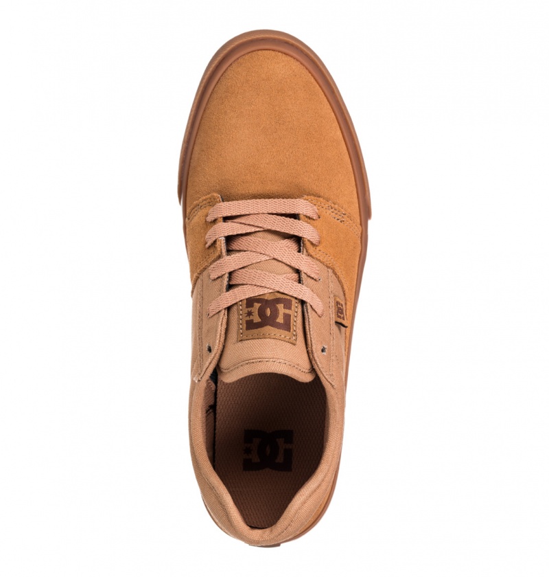 DC Shoes Tonik - Skórzane Shoes Brązowe | 69270HZQD