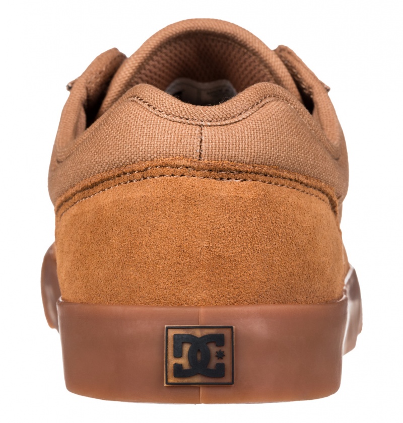 DC Shoes Tonik - Skórzane Shoes Brązowe | 69270HZQD