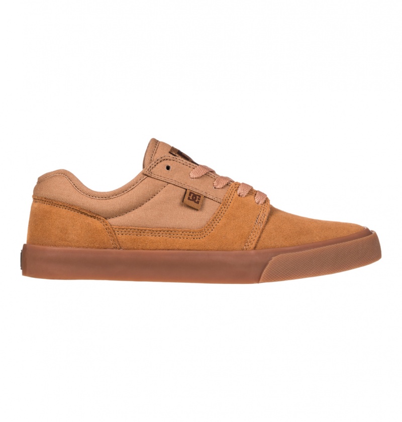 DC Shoes Tonik - Skórzane Shoes Brązowe | 69270HZQD