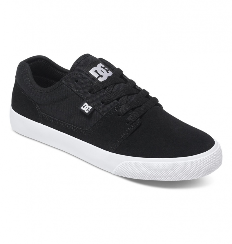 DC Shoes Tonik - Skórzane Shoes Czarne Białe Czarne | 46037BOQD