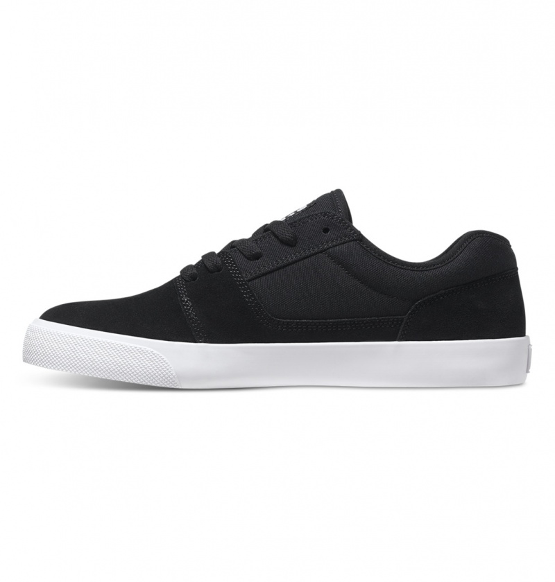 DC Shoes Tonik - Skórzane Shoes Czarne Białe Czarne | 46037BOQD