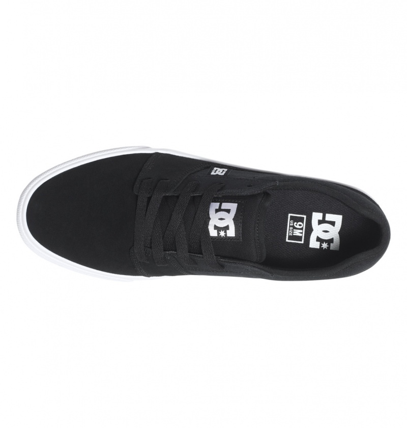 DC Shoes Tonik - Skórzane Shoes Czarne Białe Czarne | 46037BOQD