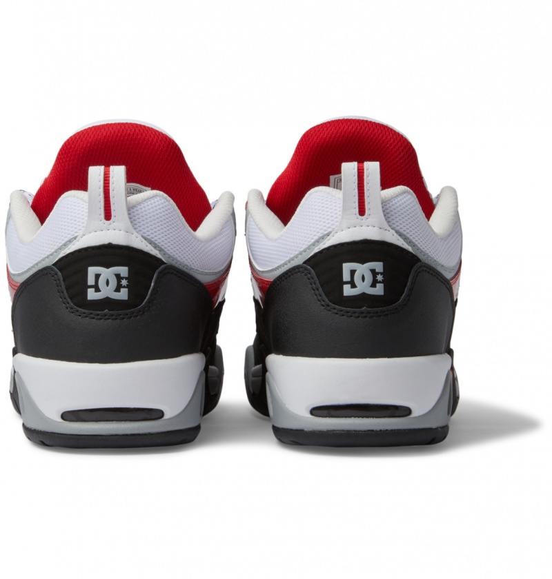 DC Shoes Truth Beng - Skórzane Shoes Czarne Białe Czerwone | 52190EBLS