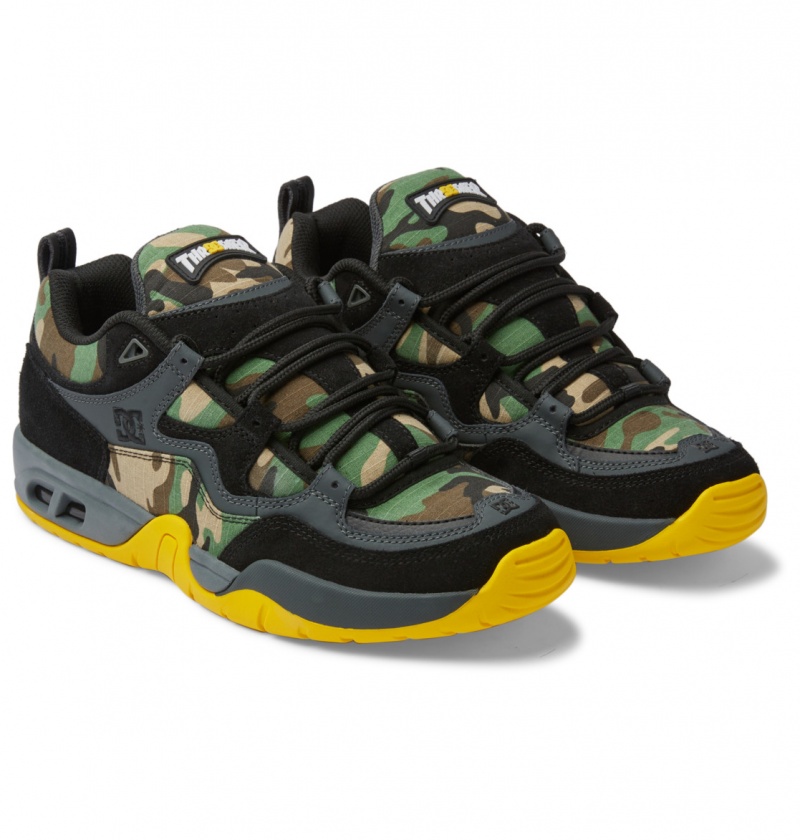 DC Shoes Truth Thrasher - Skórzane Shoes Czarne Camo | 79658YWFQ