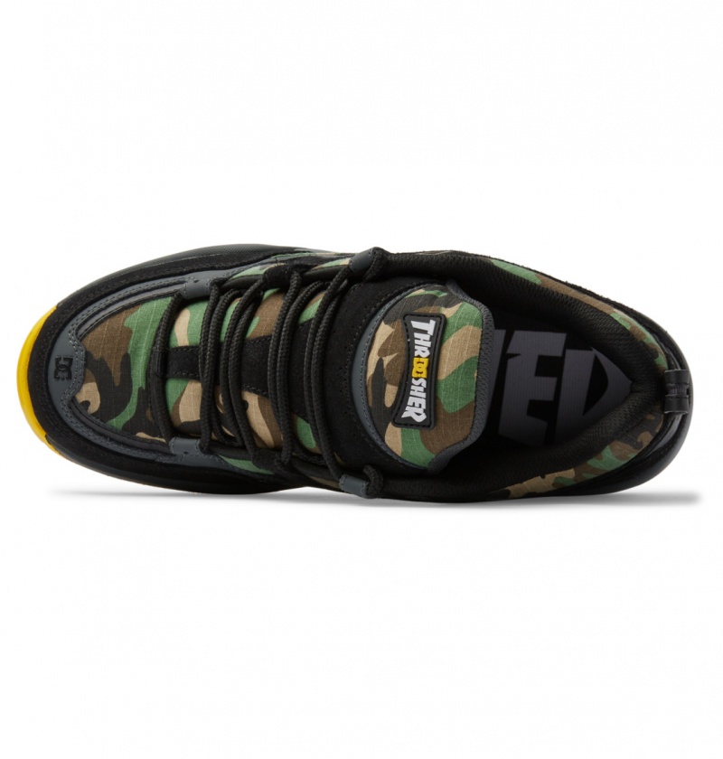 DC Shoes Truth Thrasher - Skórzane Shoes Czarne Camo | 79658YWFQ