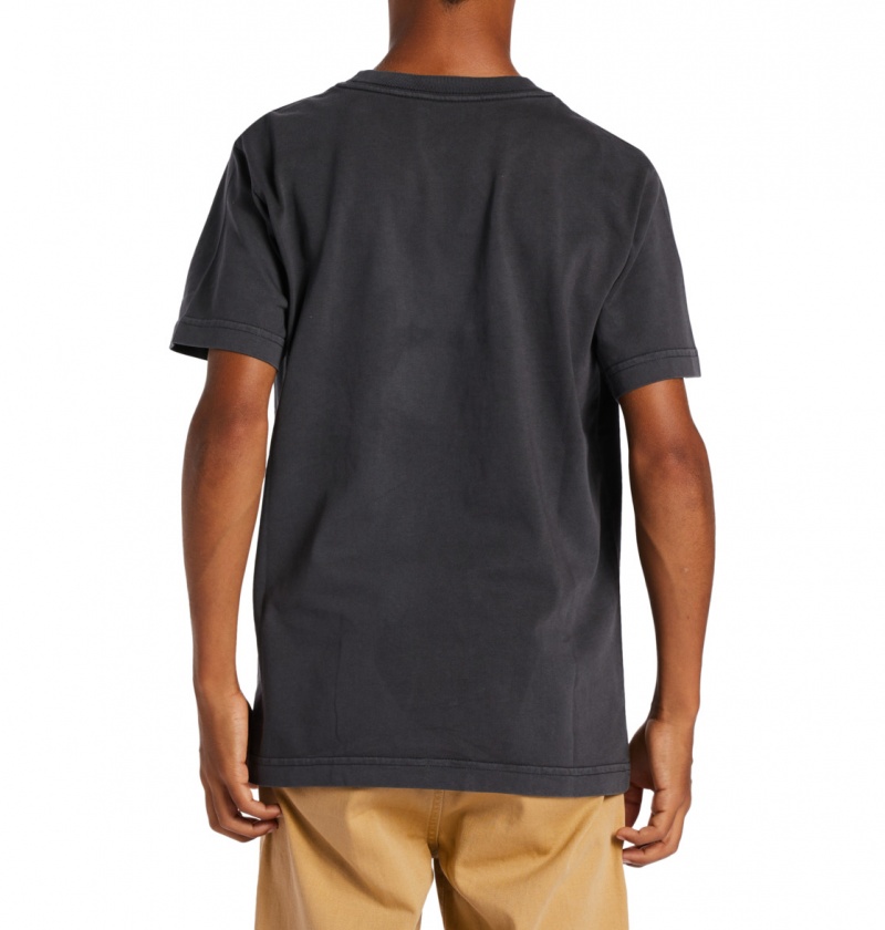 DC Shoes Tuition - T-Shirt 10-16 Czarne Niebieskie | 49031SJNF