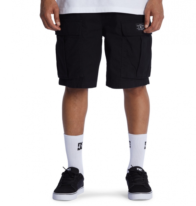 DC Shoes Tundra - Cargo Shorts Czarne | 67814AQIY