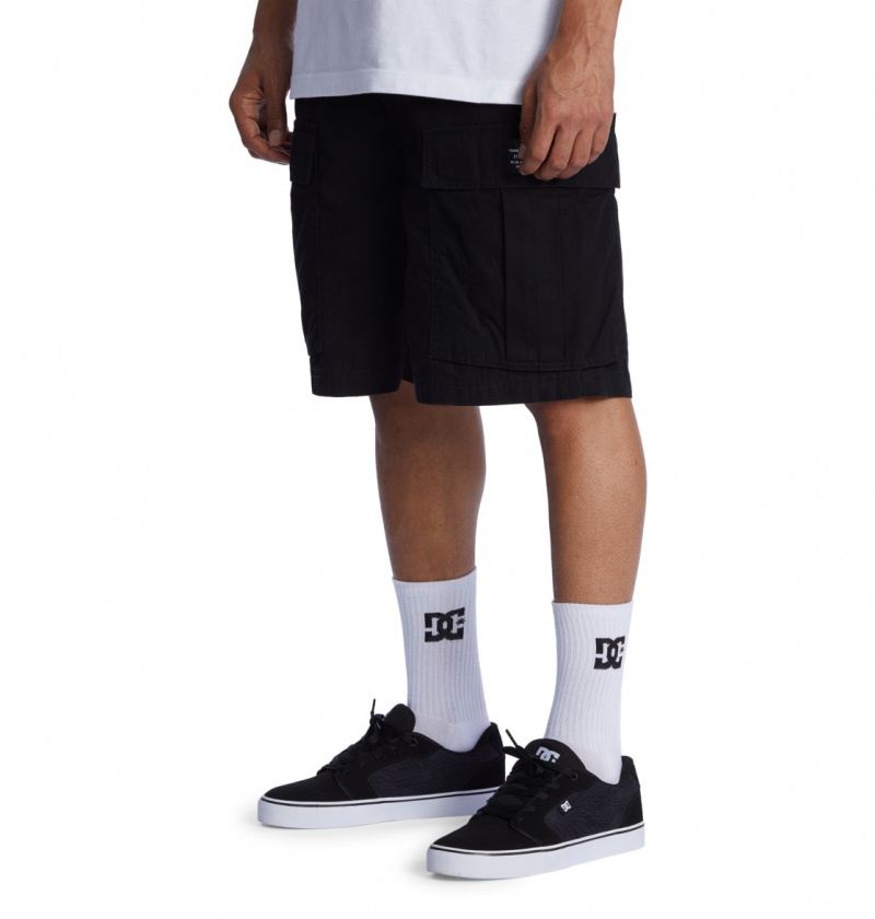 DC Shoes Tundra - Cargo Shorts Czarne | 67814AQIY