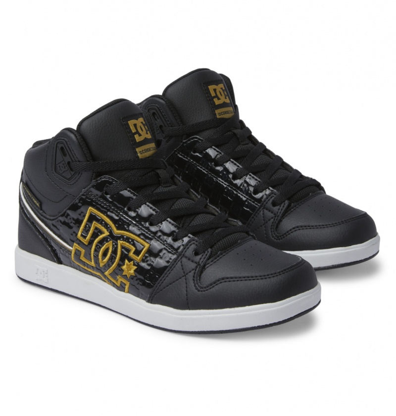 DC Shoes University - High Top Shoes Czarne Złote | 56298CXJU