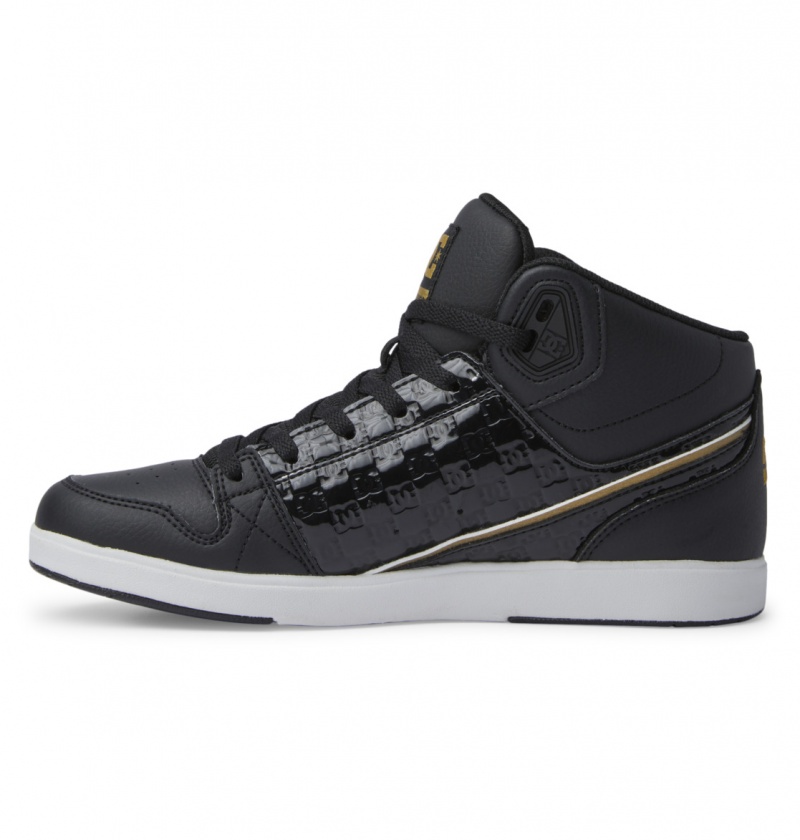 DC Shoes University - High Top Shoes Czarne Złote | 56298CXJU