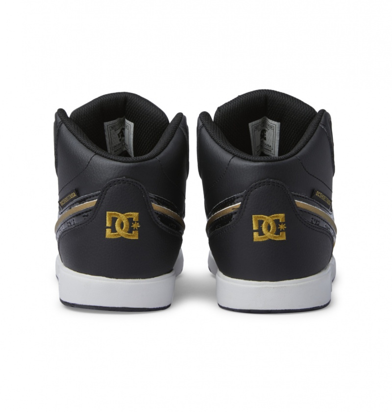 DC Shoes University - High Top Shoes Czarne Złote | 56298CXJU