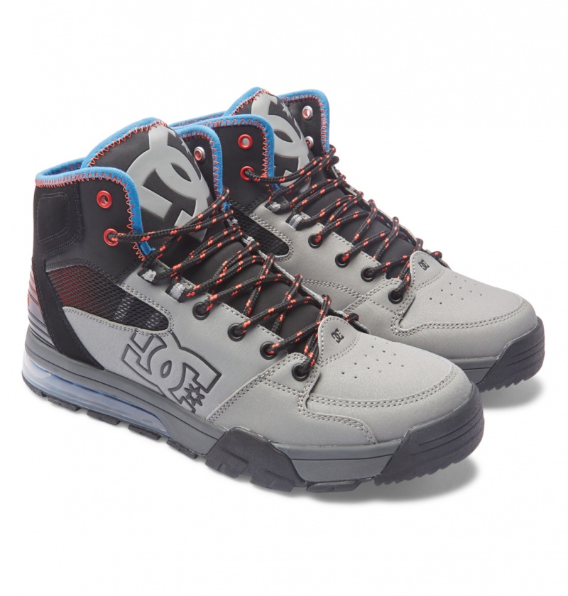 DC Shoes Versatile Hi WR - Koronkowe-Up Boots Szare Niebieskie | 31762KWND