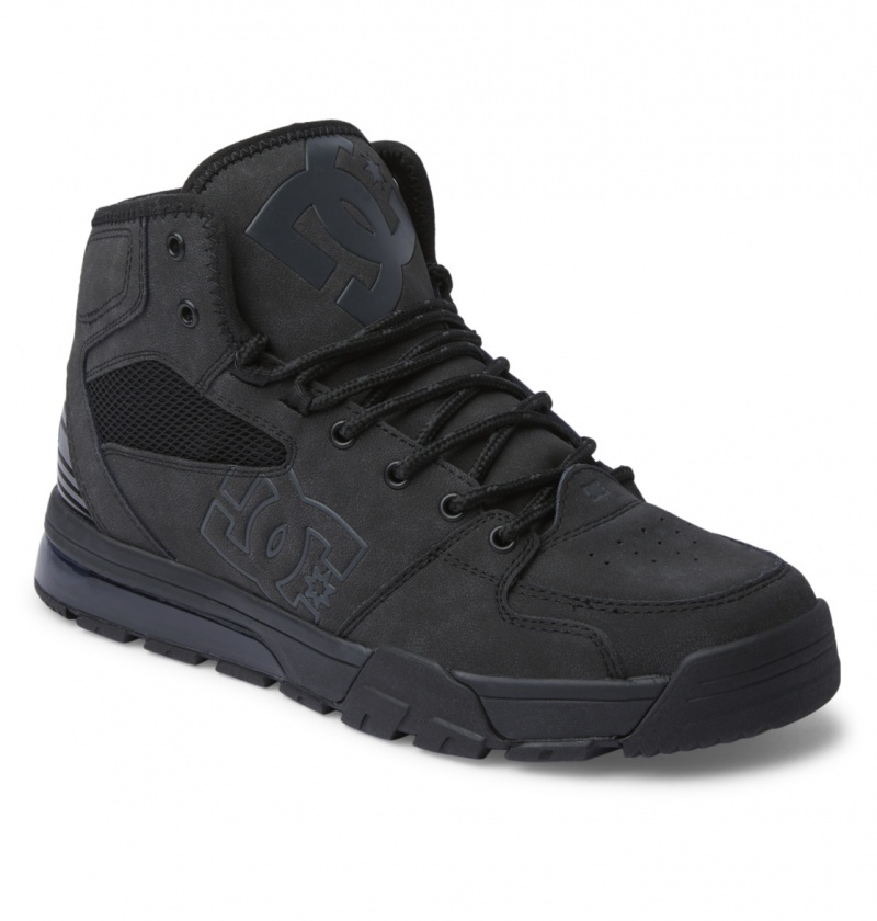 DC Shoes Versatile Hi WR - Koronkowe-Up Boots Czarne Czarne Czarne | 58126JDAU