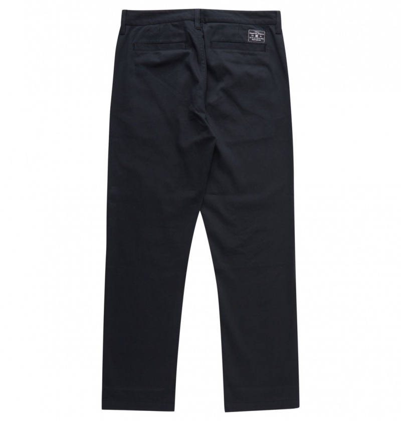 DC Shoes Worker Relaxed - Chinos Czarne | 73459URLS