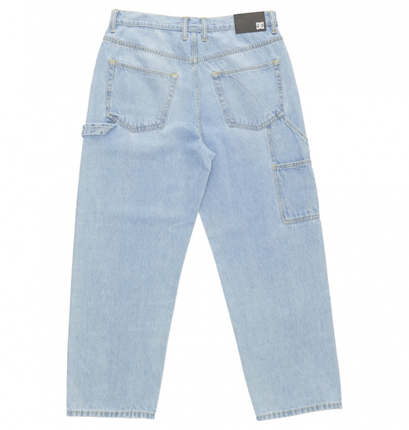 DC Shoes Worker - Baggy Carpenter Jeans Indygo Głęboka | 20791JTXY