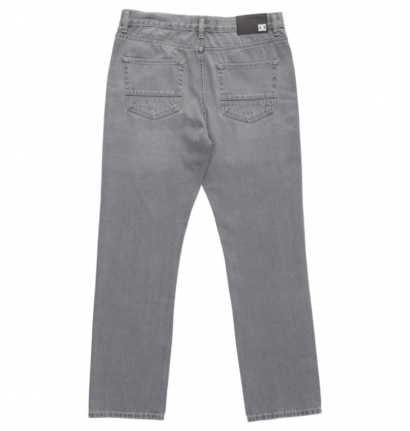 DC Shoes Worker - Prosty Fit Jeans Szare Niebieskie | 41839ISVX