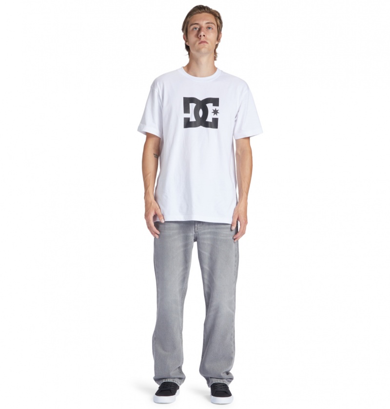 DC Shoes Worker - Prosty Fit Jeans Szare Niebieskie | 41839ISVX