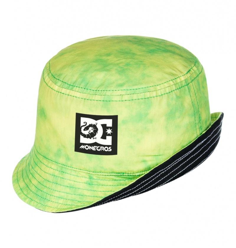 DC Shoes x Monegros - Reversible Bucket Hat Czarne | 48016ASMV