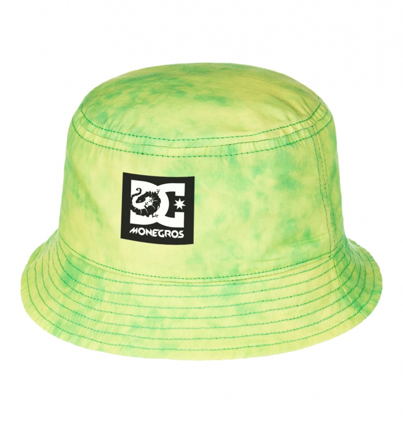 DC Shoes x Monegros - Reversible Bucket Hat Czarne | 48016ASMV