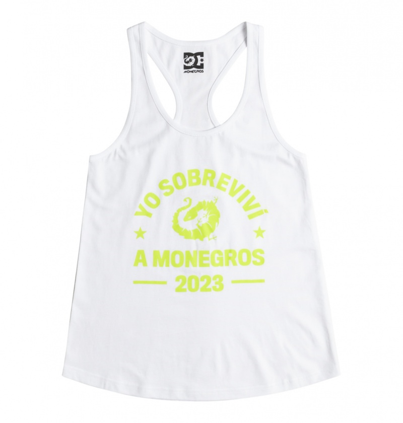 DC Shoes x Monegros - Vest Top Białe | 47659WOFD